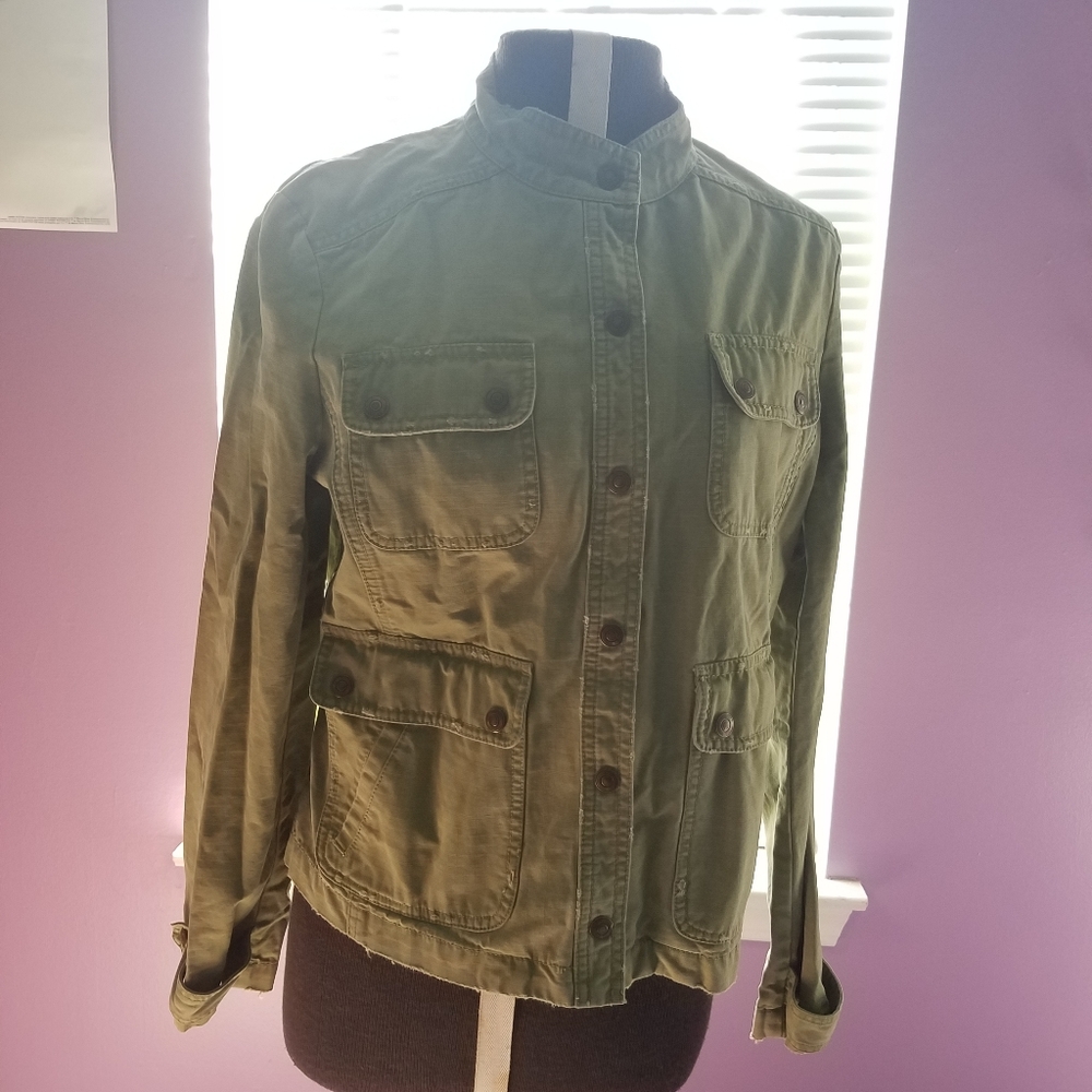 J.Crew Army Green Cotton Jacket